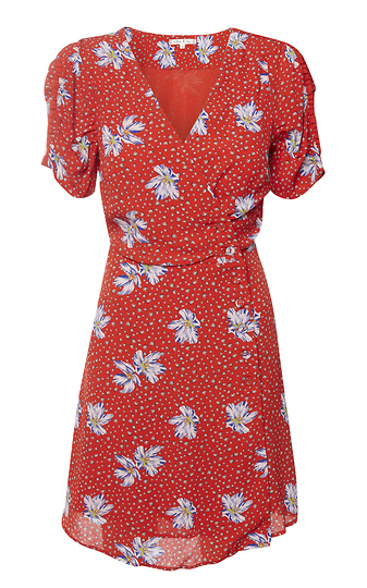 Willow & Clay Puff Sleeve Printed Dress Slide 1