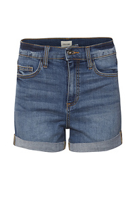 Sneak Peek High Rise Cuffed Denim Short Slide 1
