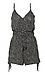 Printed Smocked Waist Romper Thumb 1