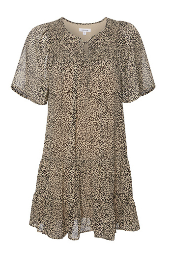 Short Sleeve Printed Dress Slide 1