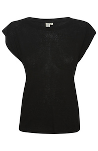 Padded Shoulder Sleeveless Top Slide 1