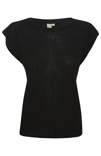 Padded Shoulder Sleeveless Top Slide 1