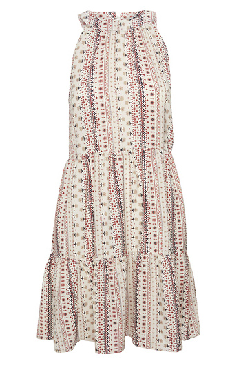 Halter Floral Stripe Mini Dress Slide 1