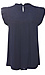 Democracy Pleated Sleeve Mixed Media Top Thumb 2