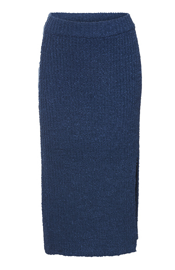 Side Slit Knit Midi Skirt Slide 1