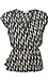 Surplice Peplum Abstract Print Top Thumb 1