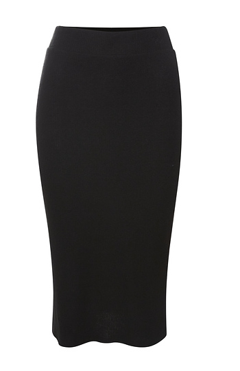 Ribbed Knit Pencil Skirt Slide 1