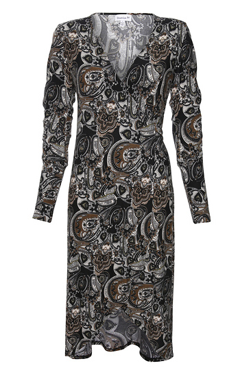 Veronica M Paisley Wrap Dress Slide 1