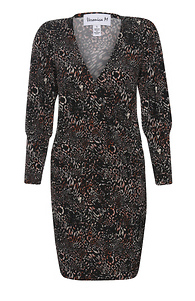 Veronica M Structured Printed Mini Dress Slide 1