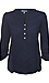 Democracy Ruched Sleeve Half Placket Top Thumb 1