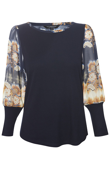 Liverpool Contrast Printed Long Sleeve Slide 1