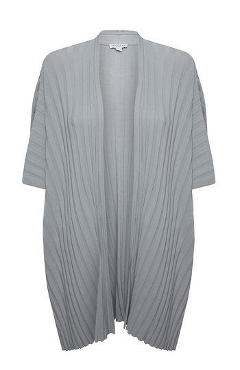 Wide Rib Knit Open Front Cardigan Slide 1