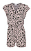 Short Sleeve Surplice Animal Print Romper Thumb 1