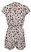 Short Sleeve Surplice Animal Print Romper Thumb 2