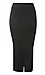 Back Slit Ribbed Bodycon Skirt Thumb 2