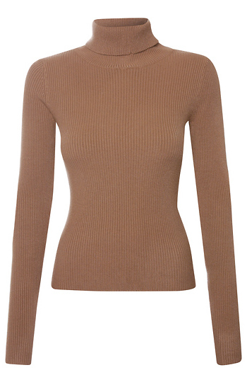 Long Sleeve Turtleneck Sweater Top Slide 1