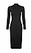 Long Sleeve Turtleneck Midi Dress Thumb 1