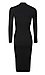 Long Sleeve Turtleneck Midi Dress Thumb 2