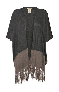 Elbow Sleeve Open Fringe Cardigan Slide 1