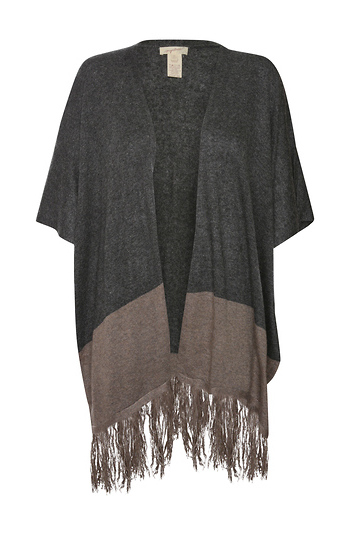 Elbow Sleeve Open Fringe Cardigan Slide 1