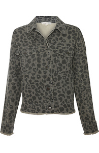 Printed Button Down Jacket Slide 1