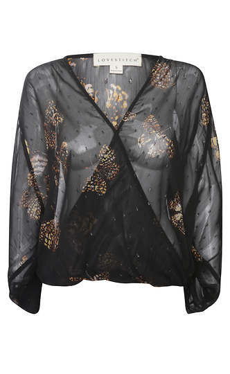 Surplice Printed Top Slide 1