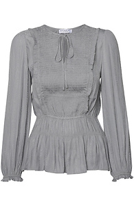 Current Air Long Sleeve Smocked Waist Top Slide 1