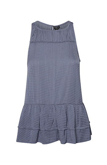 Halter Neck Shirred Detail Top Slide 1