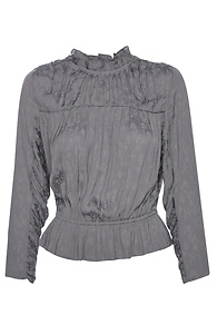 Current Air 3/4 Sleeve Ruffled Mock Neck Slide 1