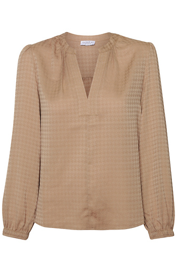 Houndstooth Jacquard Long Sleeve Slide 1