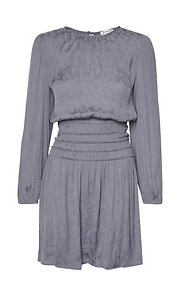 Current Air Long Sleeve Smocked Waist Dress Slide 1
