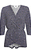 3/4 Sleeve Printed Peplum Top Thumb 1