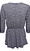 3/4 Sleeve Printed Peplum Top Thumb 2