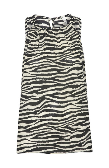 Zebra Print Halter Neck Blouse Slide 1