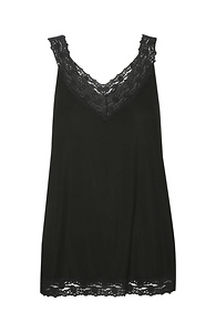 V-Neck Lace Trim Tank Top Slide 1