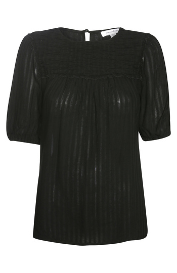 Smocked Yoke Detail Blouse Slide 1