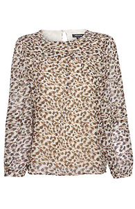 Animal Print Blouse Slide 1