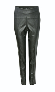 Faux Leather Ponte Legging Slide 1