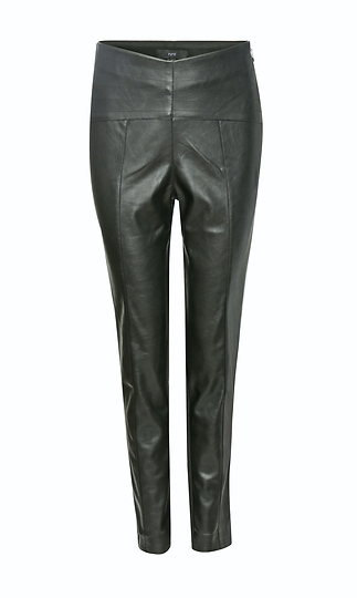 Faux Leather Ponte Legging Slide 1