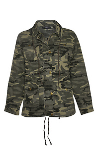 Camo Print Anorak Jacket Slide 1