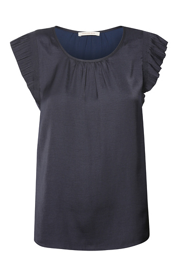 Skies are Blue Pleated Short Sleeve Top Slide 1