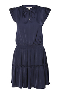 Skies are Blue Pleated Short Sleeve Dress Slide 1