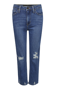 Just Black Distressed Ankle Jean Slide 1