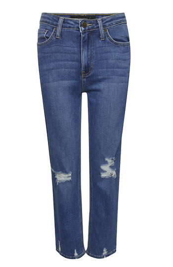 Just Black Distressed Ankle Jean Slide 1