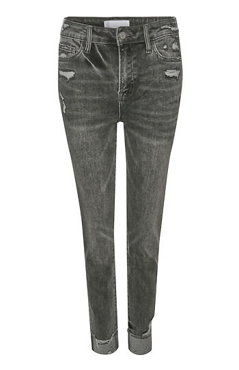 High Rise Crop With Cuff Denim Slide 1