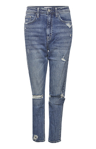 Flying Monkey Distressed Stretch Mom Jeans Slide 1