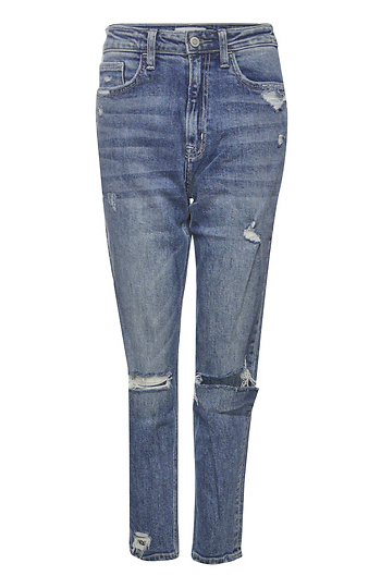 Flying Monkey Distressed Stretch Mom Jeans Slide 1