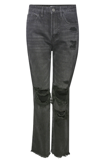 Flying Monkey High Rise Distressed Straight Crop Slide 1