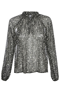 Veronica M Semi-Sheer Chiffon Blouse Slide 1