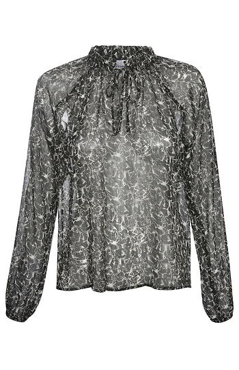 Veronica M Semi-Sheer Chiffon Blouse Slide 1
